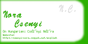 nora csenyi business card